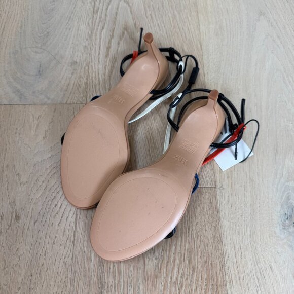 Chic Zara Multicolored Strappy Heels (Size 37) - Picture 5 of 7